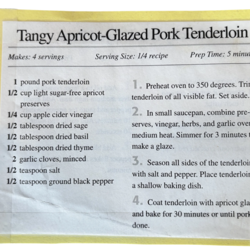 tangy apricot-glazed pork tenderloin
