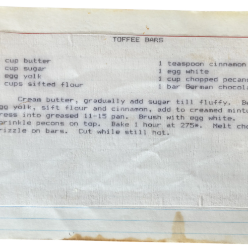 toffee bar recipe